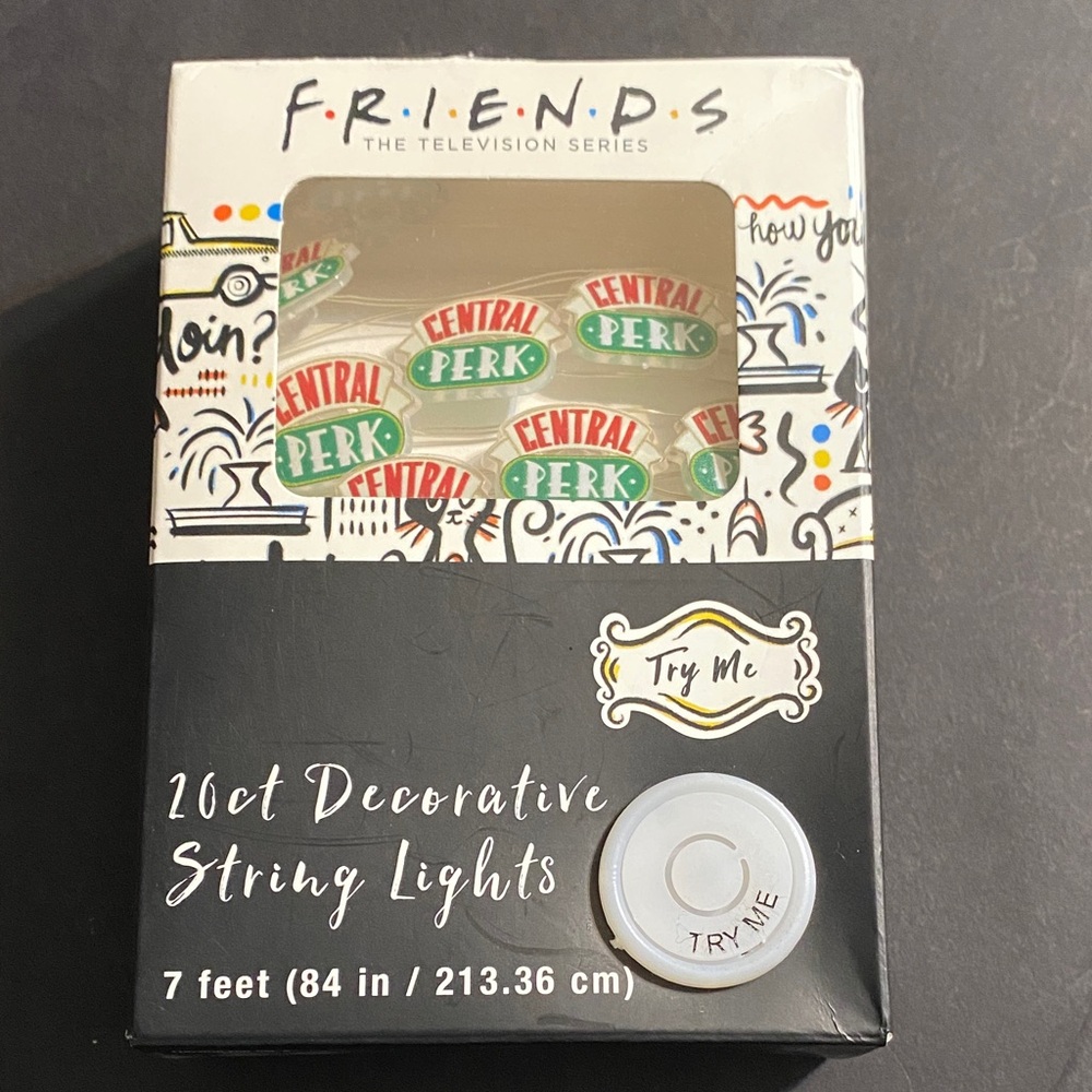 Friends-Television Series Central Perk Decorative String Lights 20 Ct 7 Feet NWT
